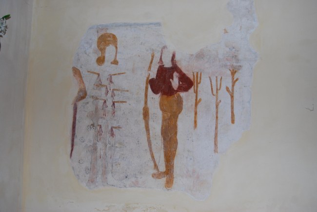 Detalle de las pinturas al fresco